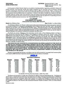 NEW ISSUE BOOK ENTRY ONLY RATINGS: Standard & Poor’s: AAA Moody’s Investors Service: Aaa (MBIA Insured)