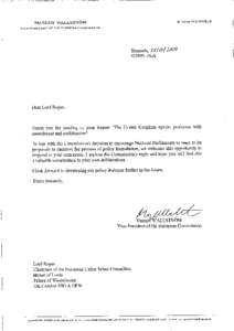 EUROPEAN COMMISSION  Brussels, October 2009 REPLY FROM THE EUROPEAN COMMISSION TO THE REPORT OF THE HOUSE OF LORDS 