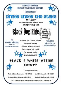 Loxton North BLACK DOG Rider Group Presents Dinner Under the