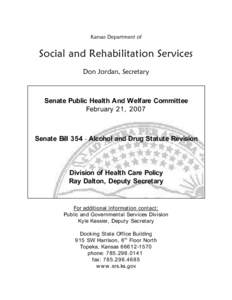 SB 354 alcohol and drug statute revision