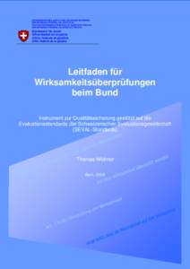 Leitfaden zur Qualitätssicherung von Wirksamkeitsüberprüfungen für Auftraggebende beim Bund