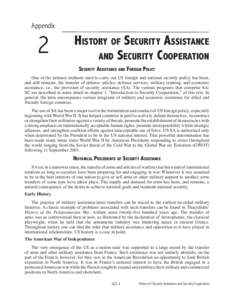 Appendix  2 History of Security Assistance and Security Cooperation