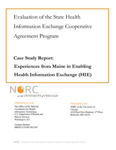 Case Study Report: Health Information Exchange (HIE) in Maine