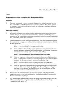 Office of the Deputy Prime Minister  Cabinet Process to consider changing the New Zealand Flag Proposal