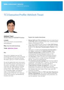 Microsoft Word - Executive Profile Akhilesh Tiwari.docx