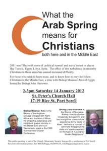 What the  Arab Spring means for  Christians