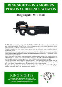 RING SIGHTS ON A MODERN PERSONAL DEFENCE WEAPON Ring Sights MC-10-80