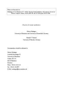 Please cite this article as: Moshagen, M. & Thielsch, M. T[removed]Facets of visual aesthetics. International Journal of Human-Computer Studies, 68(10),	
  [removed]doi:[removed]j.ijhcs[removed]