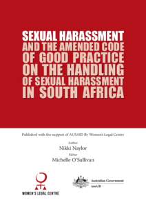 SEXUAL HARASSMENT  AND THE AMENDED CODE of good practice