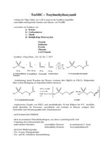 TosMIC – Tosylmethylisocyanat