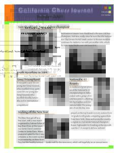 California Chess Journal Winter 2009 Edited by Eric Schiller