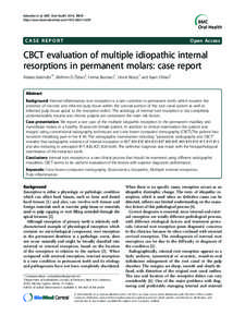 Mineral trioxide aggregate / Internal resorption / Tooth / Pulpotomy / External resorption / Root canal / Dental implant / Endodontic therapy / Resorption / Dentistry / Medicine / Root resorption