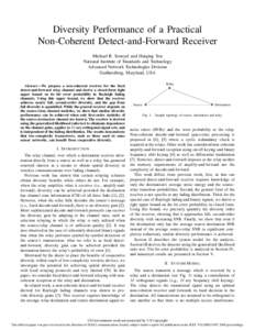 Diversity Performance of a Practical Non-Coherent Detect-and-Forward Receiver