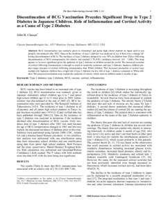 Endocrine system / Bacillus Calmette-Guérin / Diabetes mellitus type 1 / Diabetes mellitus / Metabolic syndrome / Insulin resistance / Insulin-dependent diabetes mellitus / Cortisol / Autoimmunity / Diabetes / Medicine / Health