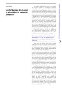 Level of business development is not sufficient for successful competition The Global Competitiveness Report 2013 suggests that Ukraine’s economy is insufficiently competitive