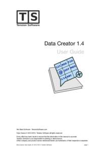 !  Data Creator 1.4 User Guide