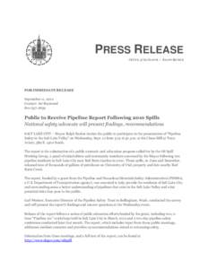 PRESS RELEASE OFFICE of the MAYOR | RALPH BECKER FOR IMMEDIATE RELEASE September 11, 2012 Contact: Art Raymond