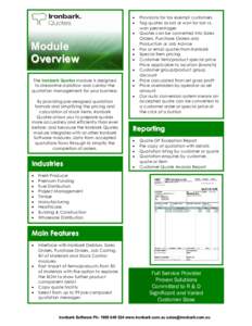 Microsoft Word - Module Overview Quotes 1PG[removed]doc