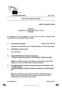 [removed]EUROPEES PARLEMENT Subcommissie veiligheid en defensie  SEDE_PV(2015)01_29v01-00