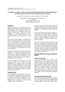 PROCEEDINGS, TOUGH Symposium 2006 Lawrence Berkeley National Laboratory, Berkeley, California, May 15–17, 2006 NUMERICAL SIMULATION AND PARAMETER ESTIMATION USING BOREHOLE FLOWMETER LOGGING IN LOW PERMEABILITY ROCKS Ka