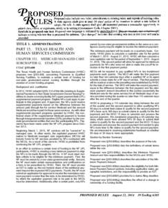 TITLE 1. ADMINISTRATION  owned by non-state governmental entities in the same or a contiguous county may be eligible to receive the minimum payment. PART 15. TEXAS HEALTH AND HUMAN SERVICES COMMISSION