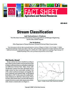 FACT SHEET Agriculture and Natural Resources AEX[removed]Stream Classification