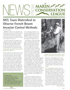 March-AprilMCL Tours Watershed to Observe French Broom Invasion Control Methods By Alison Seaman