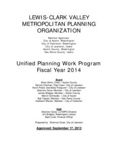 SFY14 LCVMPO Unified Planning Work Program
