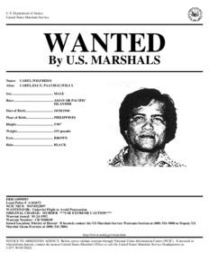 Wanted Poster, Cabel Wilfredo