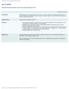 Datasheet: Pressurisation breathing hose H3-E swivel elbow