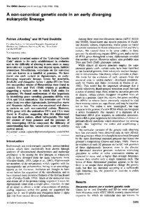 The EMBO Journal vol.15 no.9 pp[removed], 1996  A non-canonical genetic code in