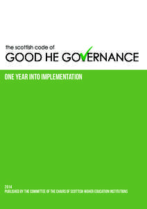 ONE YEAR INTO IMPLEMENTATIONPUBLISHED BY THE Committee of the Chairs of Scottish Higher Education Institutions  Terminology
