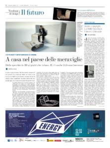 22  - Martedì 9 AprileCorriere della Sera - Corriere Design Tendenze di design