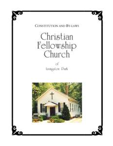 CONSTITUTION AND BY-LAWS  Christian