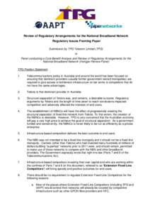 Microsoft Word - Draft TPG submission- NBN Review panel framing paper