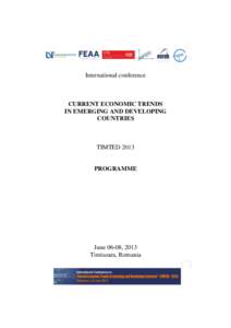 International conference  CURRENT ECONOMIC TRENDS IN EMERGING AND DEVELOPING COUNTRIES