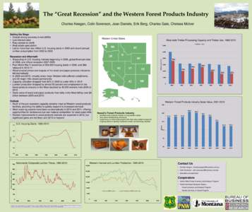 The “Great Recession” and the Western Forest Products Industry Charles Keegan, Colin Sorenson, Jean Daniels, Erik Berg, Charles Gale, Chelsea McIver Setting the Stage • Overall strong economy in mid-2000s • Low i