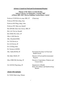 Safety / Health / Pesticide residue / Pesticide / Maximum Residue Limit / Polybrominated diphenyl ethers / Food safety / Centre for Food Safety / Agriculture / Pesticides / Soil contamination / Environment