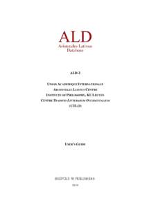 Anicii / Boethius / Goths / Manlii / Ostrogothic Italy / Generation of Animals / Greek alphabet / Latin translations of the 12th century / On the Heavens / Ancient Greek phonology / Transliteration / Union Acadmique Internationale