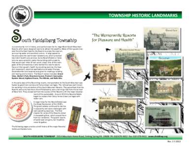 TOWNSHIP HISTORIC LANDMARKS  S Grand View