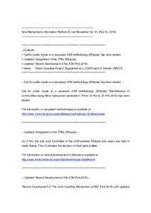 Microsoft Word - New Mechanisms Information Platform E-mail Newsletter Vol.81