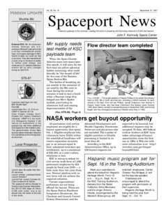 Vol. 36, No. 18  September 12, 1997 Mission Update Shuttle-Mir