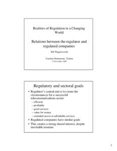 Regulatory compliance / Interconnection / Law / Economy of the Republic of Ireland / Government / BT Group / Regulatory agency
