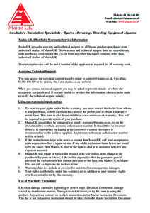 Mobile: [removed]Email: [removed] Web Site: www.maino.co.uk