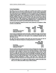 FAIRFAX FINANCIAL HOLDINGS LIMITED  To Our Shareholders: Our biblical seven lean years are over[removed]was an excellent year for Fairfax as we earned $227.5 million* after tax or $11.92 per diluted share after a non-cash 