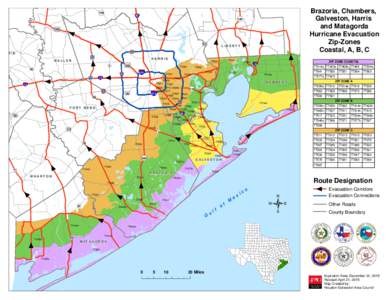 249  Brazoria, Chambers, Galveston, Harris and Matagorda Hurricane Evacuation