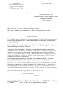 FR coordination asile Aude Réponse Coord sur livre vert.doc