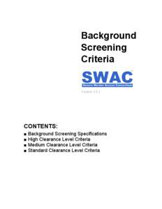 Background Screening Criteria Version 3.0.2