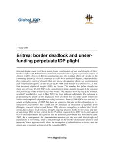 Africa / Internally displaced person / Persecution / Eritrea / Shambuko / Badme / Norwegian Refugee Council / Office for the Coordination of Humanitarian Affairs / Refugee / Forced migration / Geography of Africa / United Nations