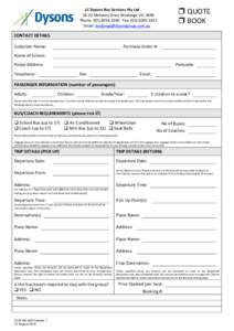 Microsoft Word - CUS-FM-005 Bus Quote  Booking Form - Wodonga